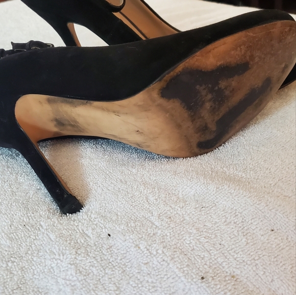 Zara Dating black open back suede heels - Picture 7 of 14